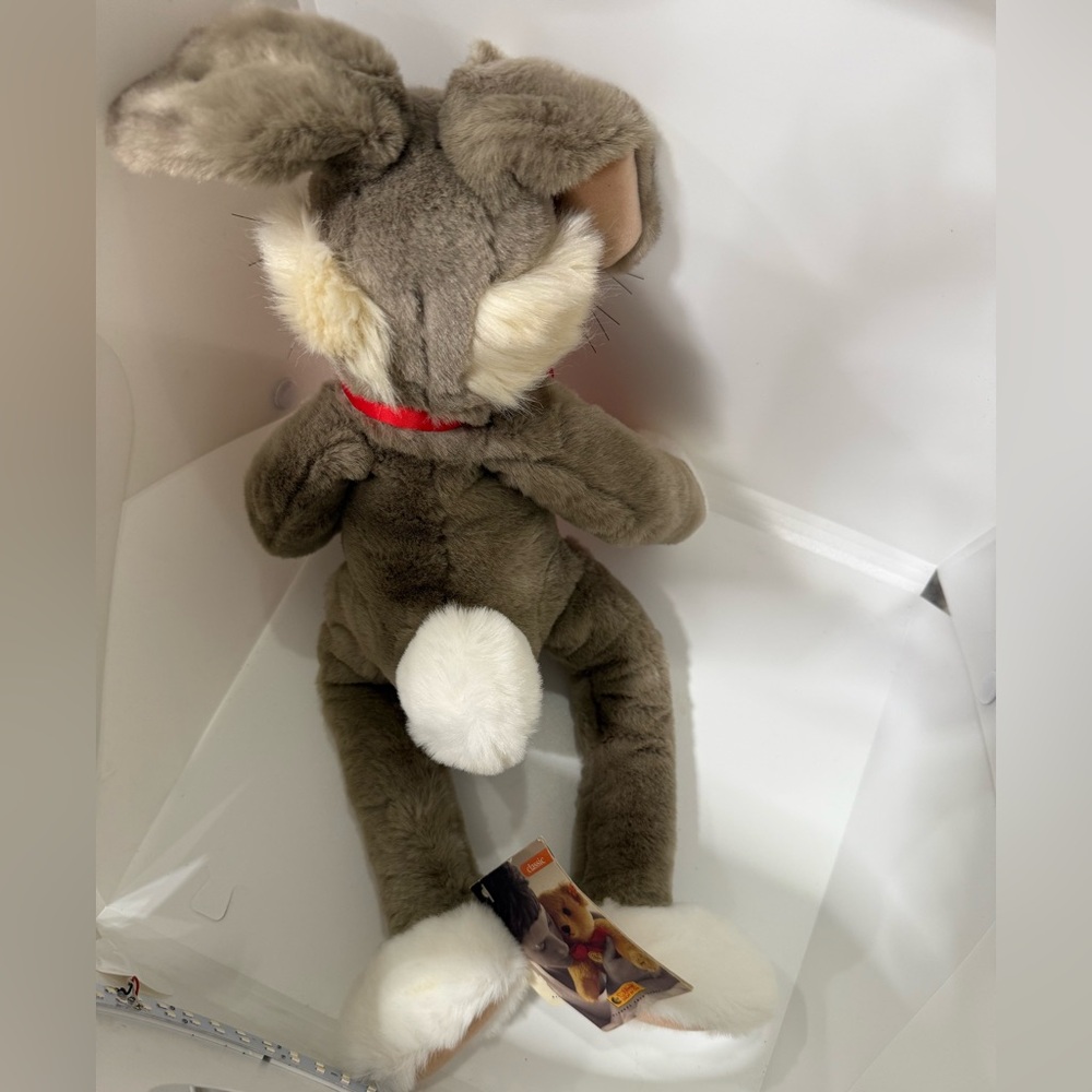VINTAGE RARE STEIFF "Lulac" Beige Bunny Rabbit Plush Stuffed Animal Toy - Picture 2 of 7